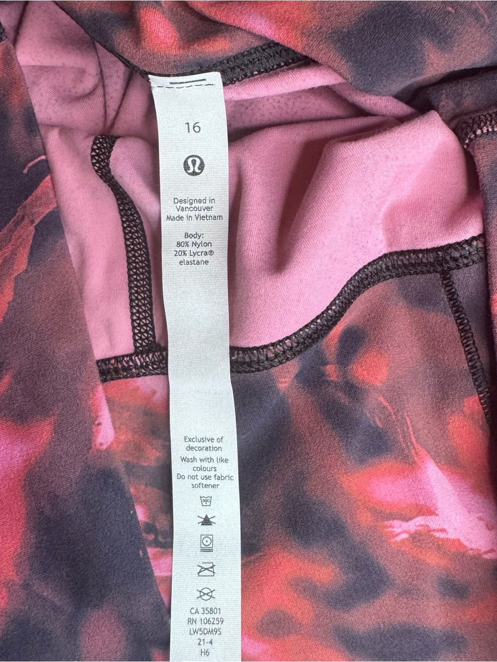 lululemon Align™ High-Rise Pant 28 in Marbled maroon, pink, black snd grey - Picture 5 of 5